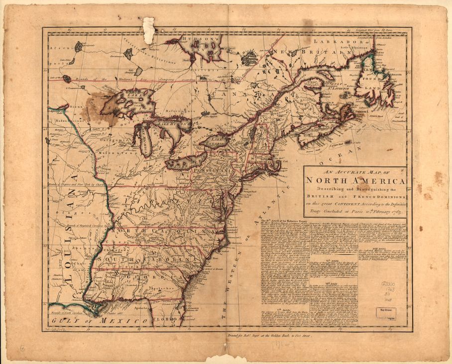 French Map of the US from 1779